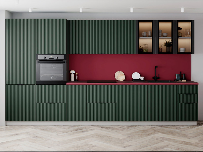 Кухня Фенис-06 3D Грин