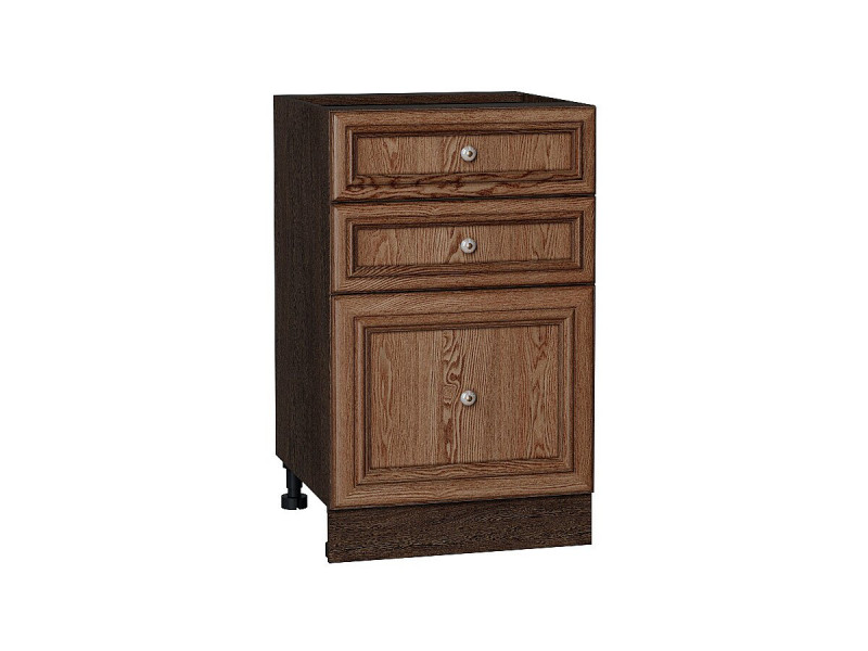 816*500* Шкаф нижний с 3-мя ящиками Шале Brown Dreamline Graphite